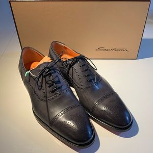 Santoni Men’s Leather Lace-Up Sz 6 NEVER WORN
